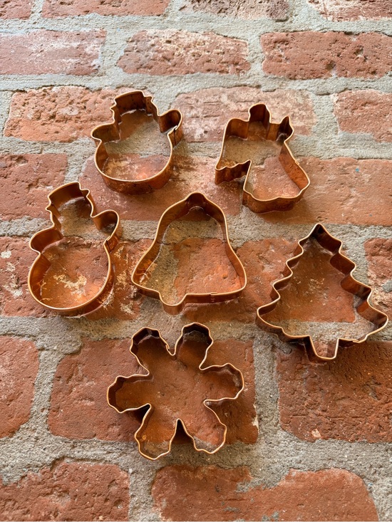 Cost Plus World Market Other - 6 Piece vintage Festive Winter Holiday Copper Cookie Cutters by World Market.